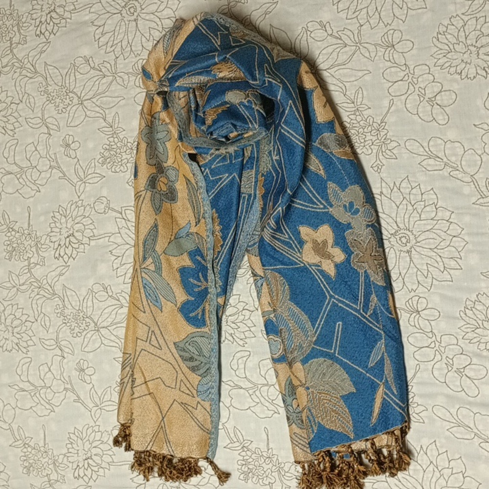 Pashmina Scarf, Shawl, Stole, Floral, Vintage